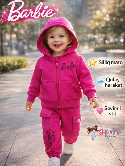 Детский спортивный костюм для девочки Barbie, stich, hello kitty