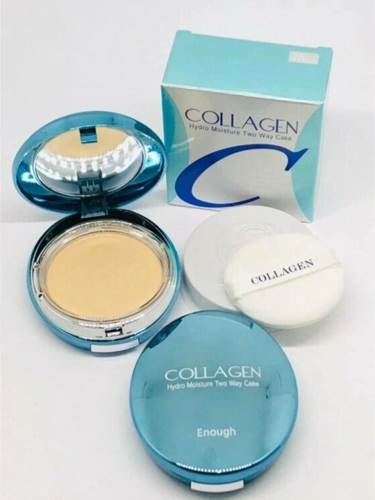 Enough Collagen увлажняющая пудра 2 в 1 (Two Way Cake, пудра + тональный крем)
