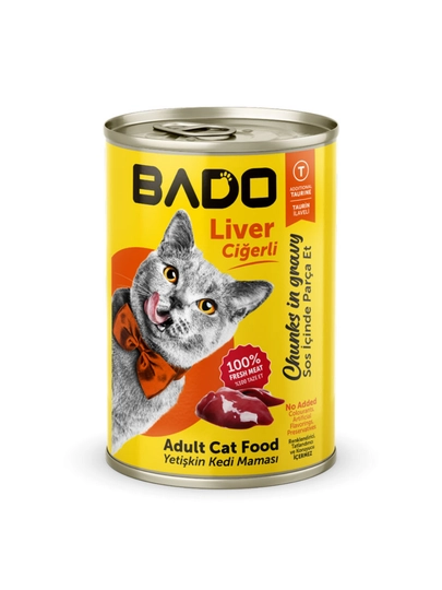 Влажный корм Bado для взрослых кошек с печенью, 400 г — PETPLAN-04050040005-1