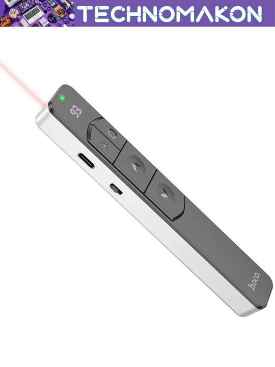 Лазерная указка, кликер презентер беспроводной Hoco Wireless Presenter, 2.4 ГГц, красная