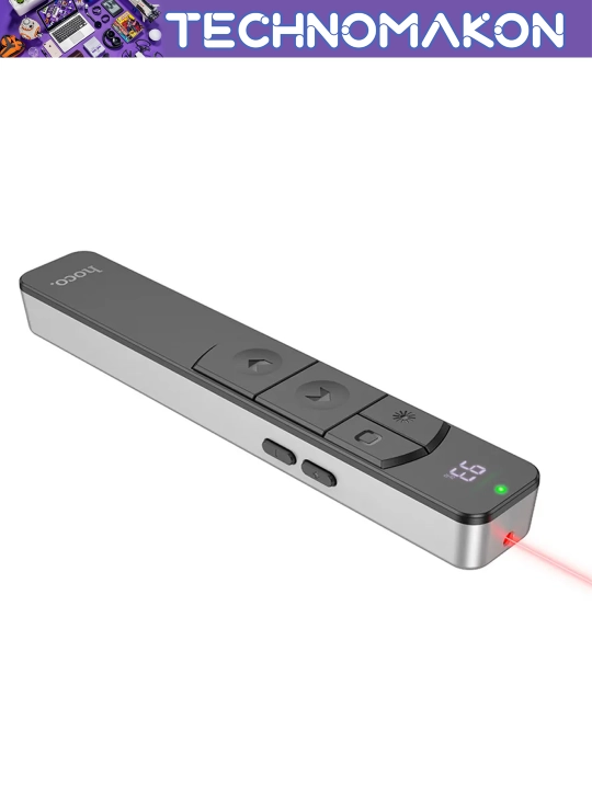 Лазерная указка, кликер презентер беспроводной Hoco Wireless Presenter, 2.4 ГГц, красная