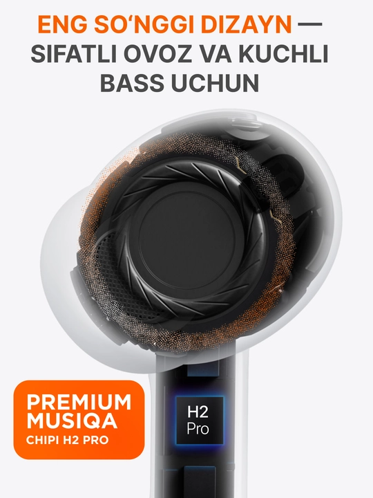 Simsiz quloqchinlar Pods 4 ANC , iPhone va Android uchun naushnik 4ta sovg'a