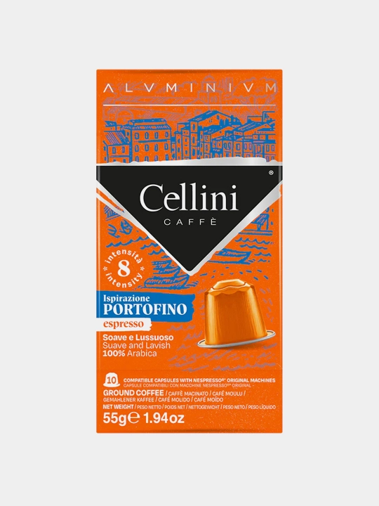Cellini NESPRESSO Portofino № 8 qahva kapsulalari, 10 dona - 