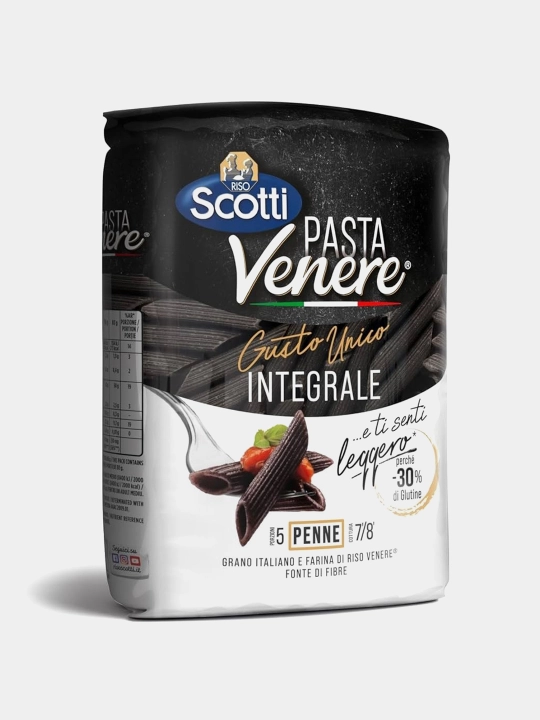 Паста RISO SCOTTI Venere Integrale Penne, 400 г - 