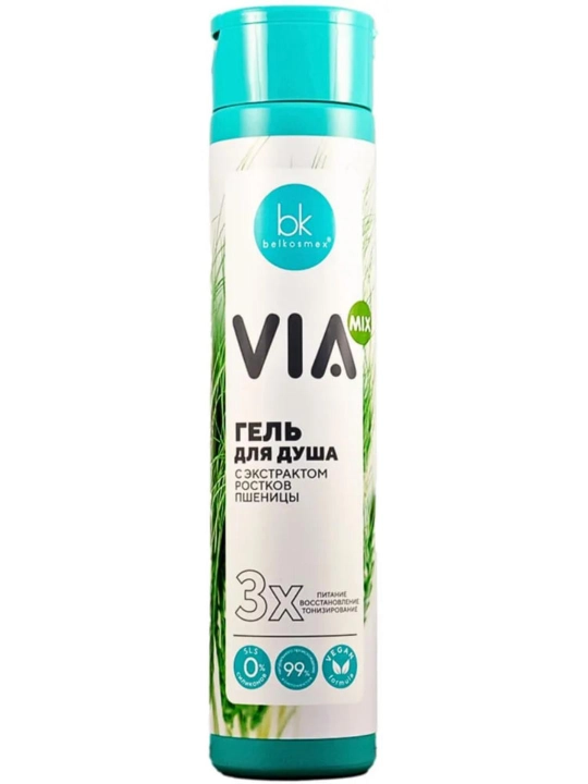 Гель для душа VIA mix, Белкосмекс, 320 г