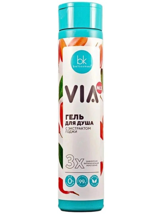 Гель для душа VIA mix, Белкосмекс, 320 г