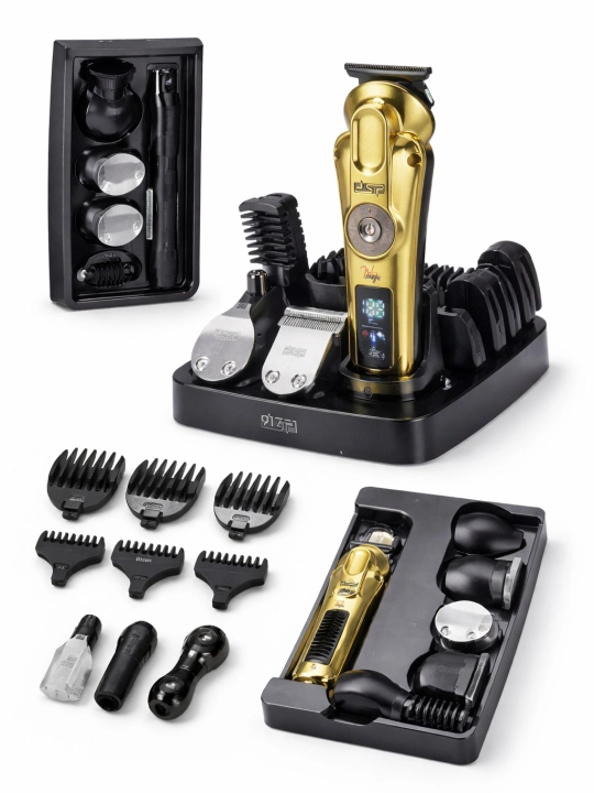 DSP Gold FX 8in1 professional grooming kit — soch va soqol uchun, IPX6