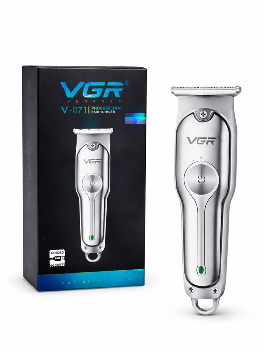 Машинка для стрижки VGR-071 Trim, от USB, с маслом и щеточкой, нержавеющая сталь