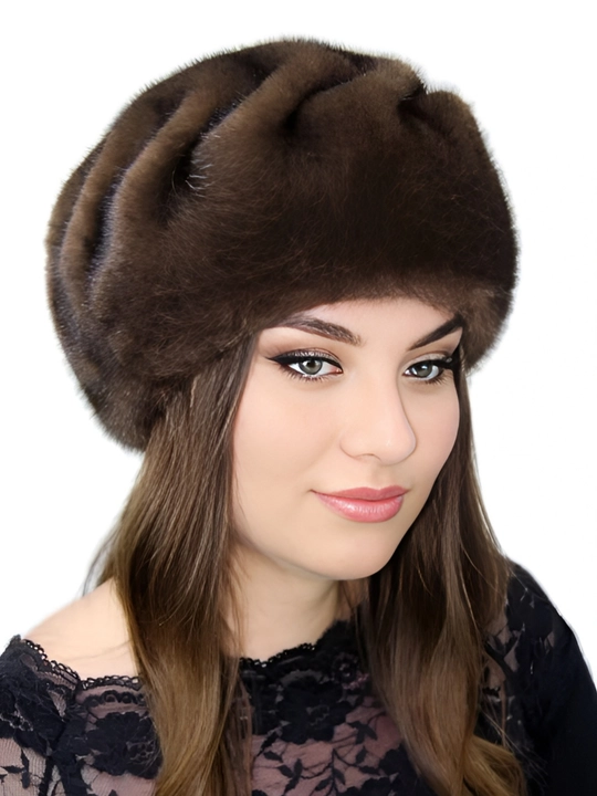 Женский берет, женская зимняя шапка, головной убор - 