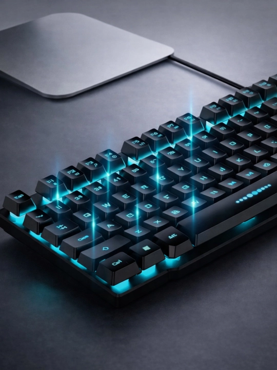 Игровая клавиатура и мышь, механическая чувствительность, яркая LED подсветка, ABS клавиши