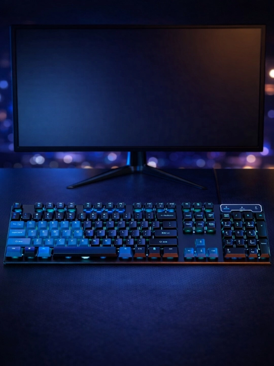 Игровая клавиатура и мышь, механическая чувствительность, яркая LED подсветка, ABS клавиши
