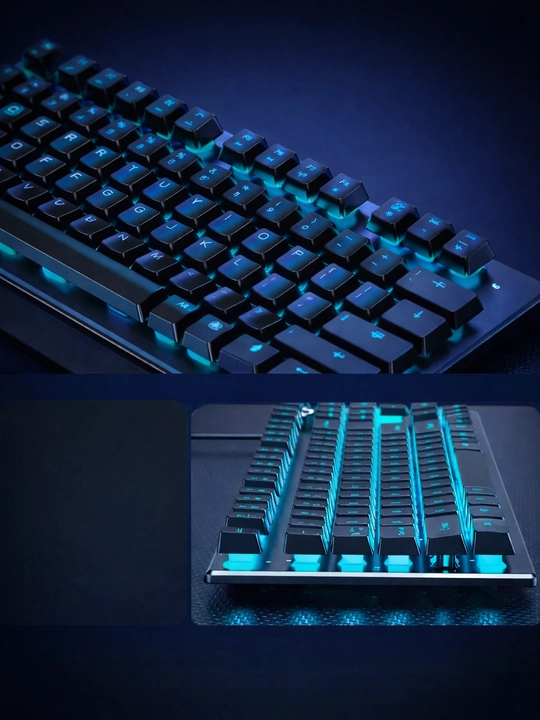 Игровая клавиатура и мышь, механическая чувствительность, яркая LED подсветка, ABS клавиши