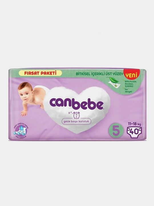 Подгузники детские Canbebe размер 5 (11–18 кг), 40 шт - 