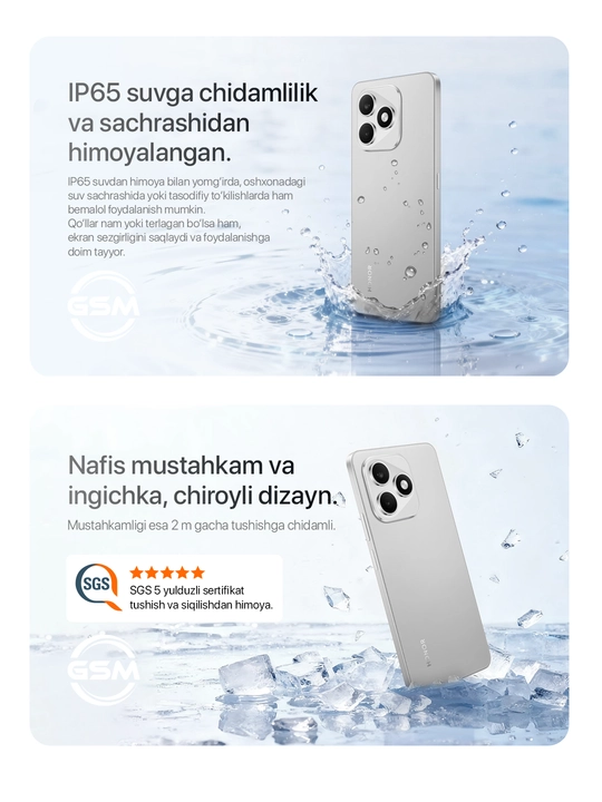 Ударопрочный смартфон HONOR X8d, NFC, 8/128/256 GB, влагозащита X8D,Honor