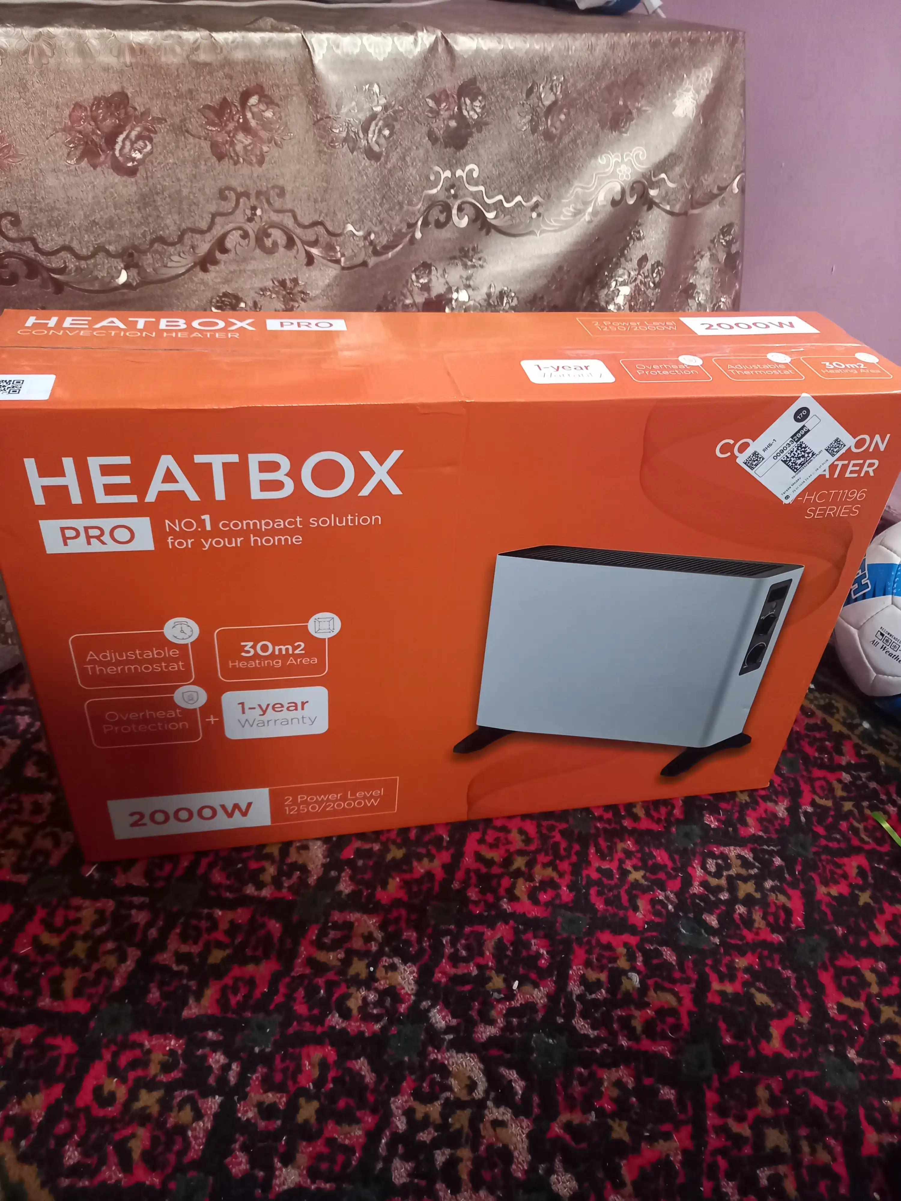 Электрический конвектор HEATBOX PRO 2000 Вт, для дома, офиса и дачи 30 м²