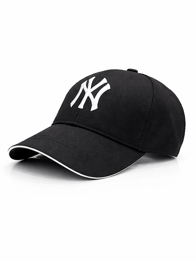 Спортивная кепка с логотипом NY, для повседневной носки — CAP556-NIYORK-ЧЕРН-58