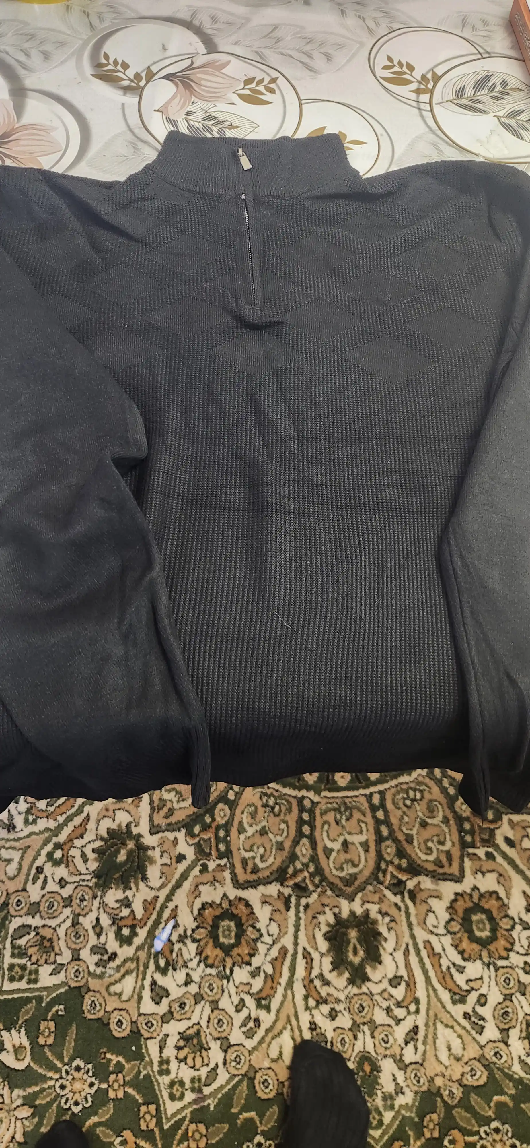 Джемпер мужской с полумолнией oversize, свитер теплый на застежке, оверсайз лонгслив