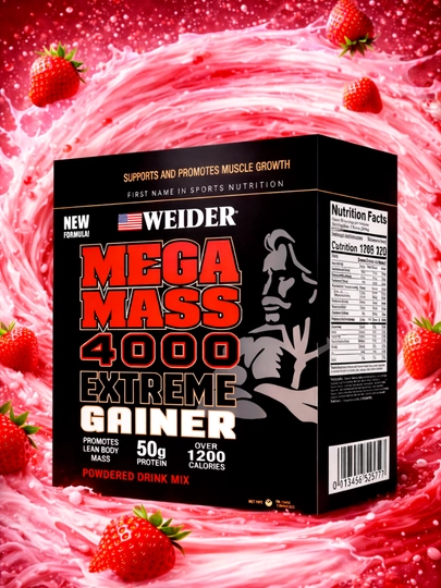 Гейнер MEGA MASS Gainer Black, для набора массы, 7-3-1  кг — VENOM-MEGAMASSQORA-КРАСН-1kg