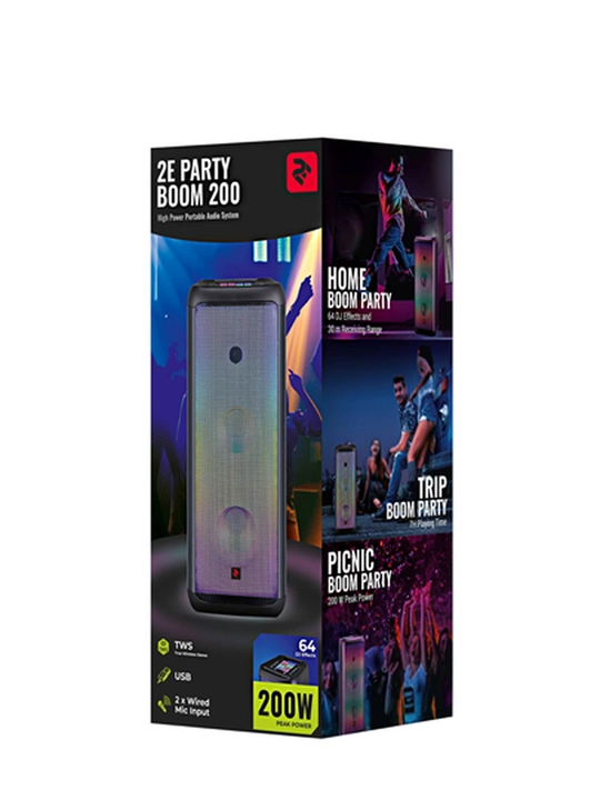 Колонка-сабвуфер, домашняя дискотека 2E PARTY BOOM, 2E-DSPB200W, 200 Вт