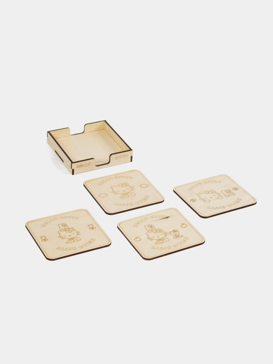 Hot pads for Hello Kitty. 4 mm sanded plywood. in a box