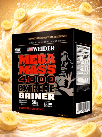 Гейнер MEGA MASS Gainer Black, для набора массы, 7-3-1  кг — VENOM-MEGAMASSQORA-ЖЕЛТ-1kg