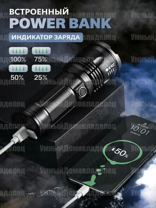 Uzoq masofaga yorituvchi LED fonarik — ixcham va ishonchli