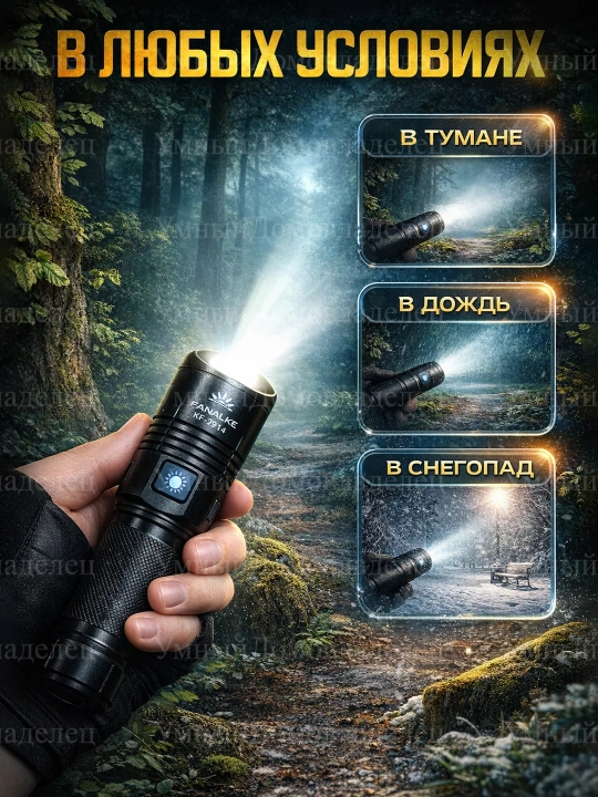 Uzoq masofaga yorituvchi LED fonarik — ixcham va ishonchli