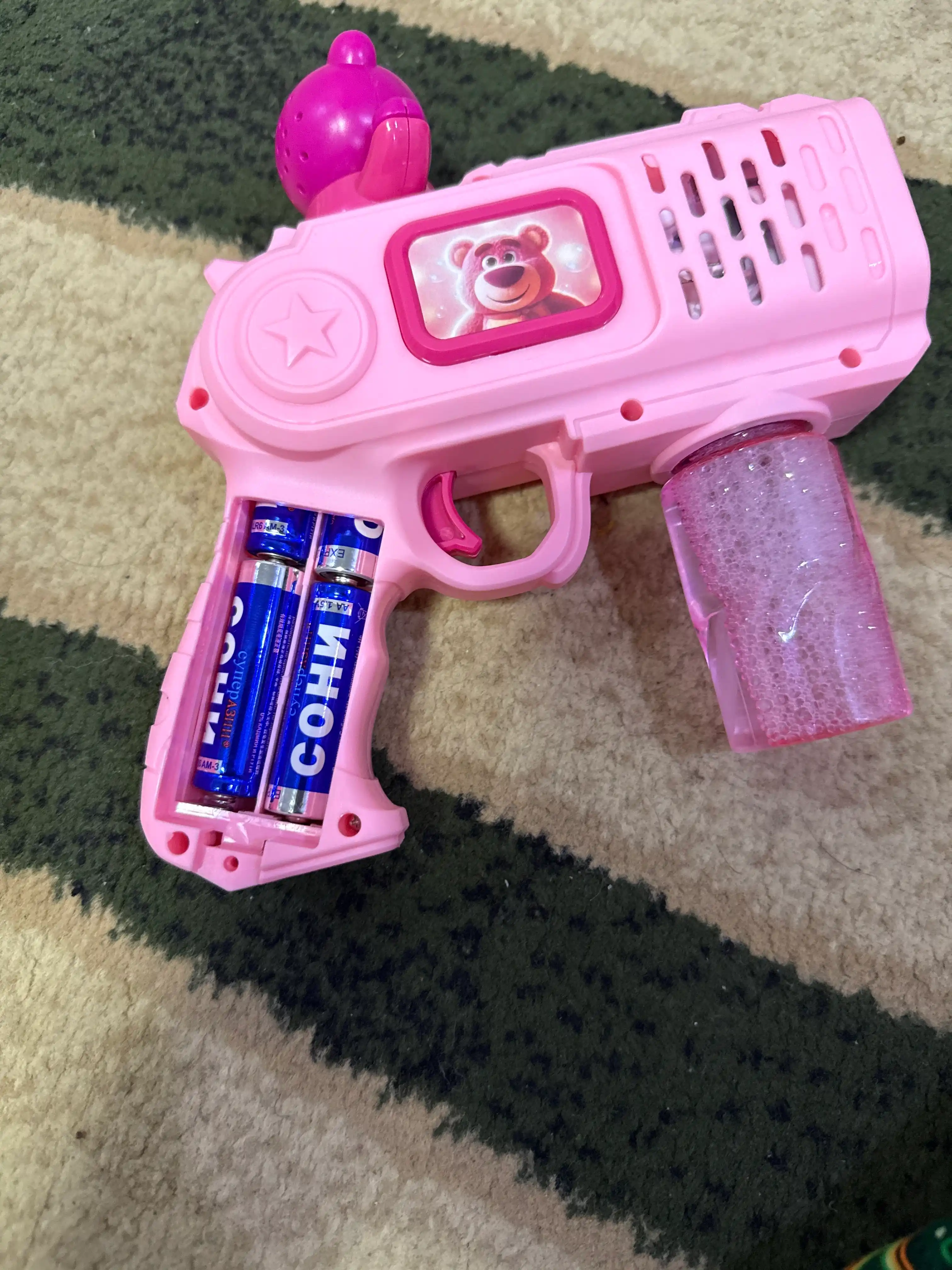 Sovun pufaklari generatori bolalar uchun, batareyali BUBBLE GUN