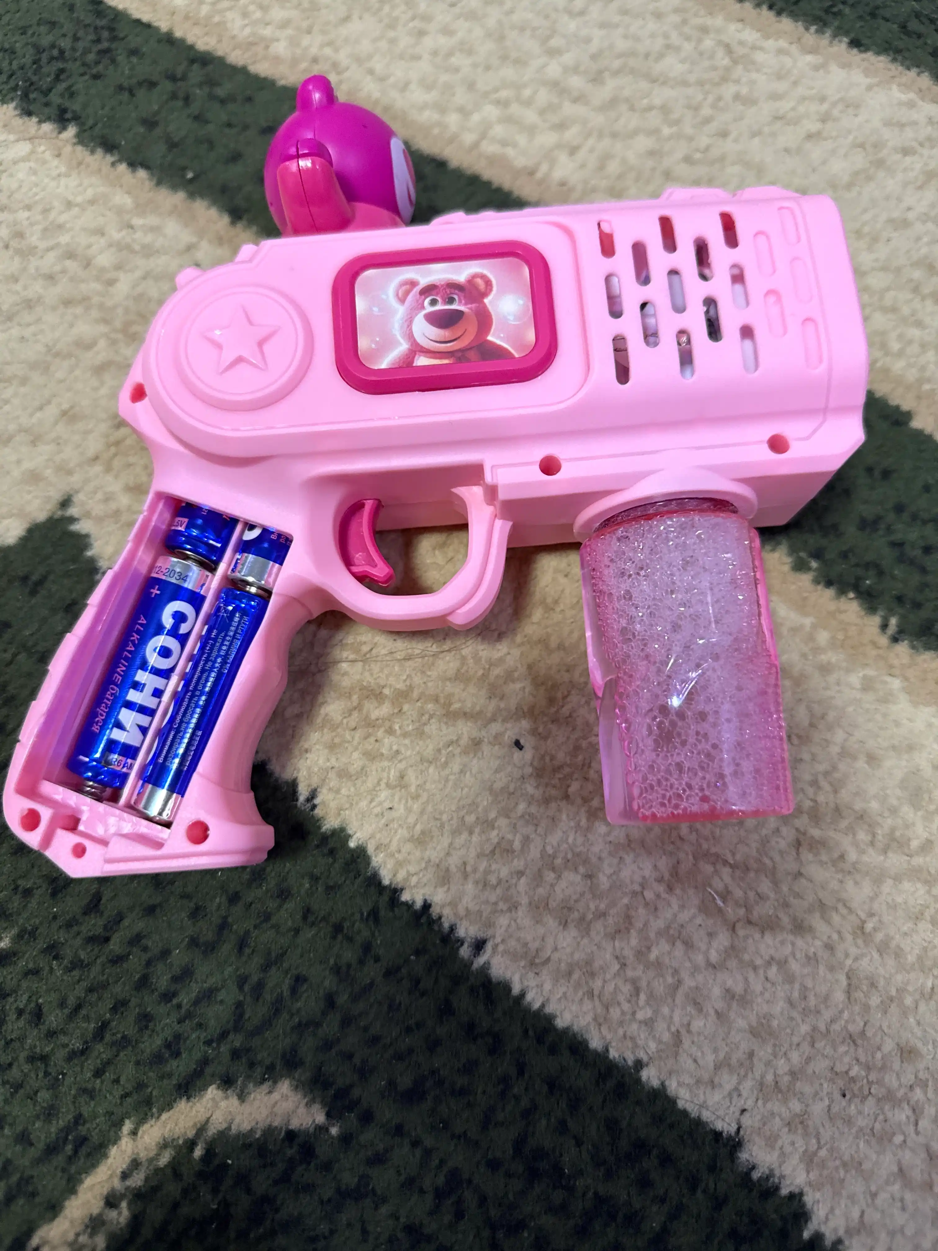 Sovun pufaklari generatori bolalar uchun, batareyali BUBBLE GUN