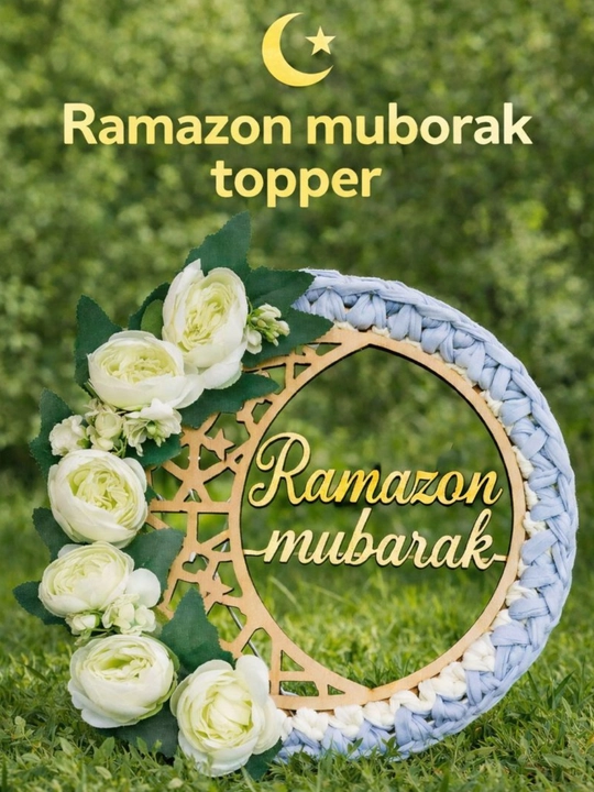 Hayit bayram,  ramazon oyi bezagi, diod lampa sovg'a, ilgich bilan 35x35 sm bayram bezagi