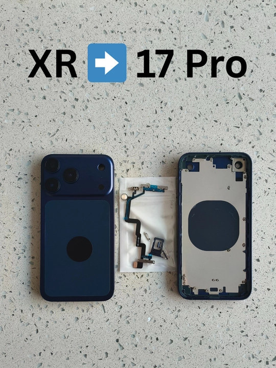 IPhone XR uchun 15 Pro, 16 Pro va 17 Pro dizayndagi alyuminiy korpus