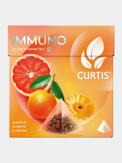 Чай Curtis "Immuno Tea", черный, ароматный, 15x1,7 г, пирамидка — DANIHA-DFCVM04