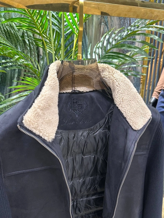 Мужская куртка Loro Piana на молнии с меховым воротником
