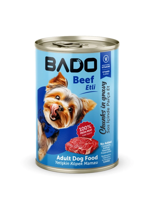 Katta itlar uchun mol go‘shti va sabzavotli nam Bado ozuqasi, 400 g - 