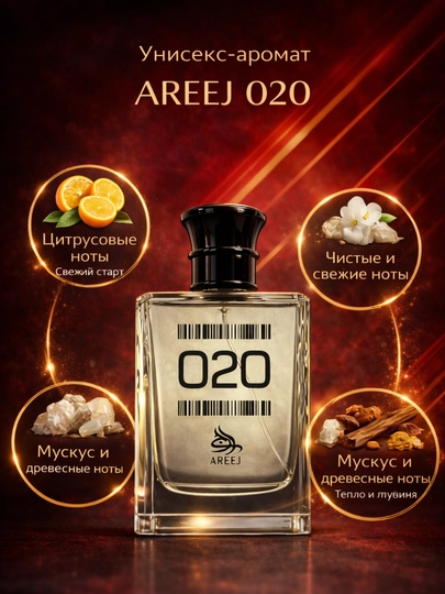 Унисекс туалетная вода Areej 020, с лёгким и чистым ароматом — AROMARR-AJ020-100
