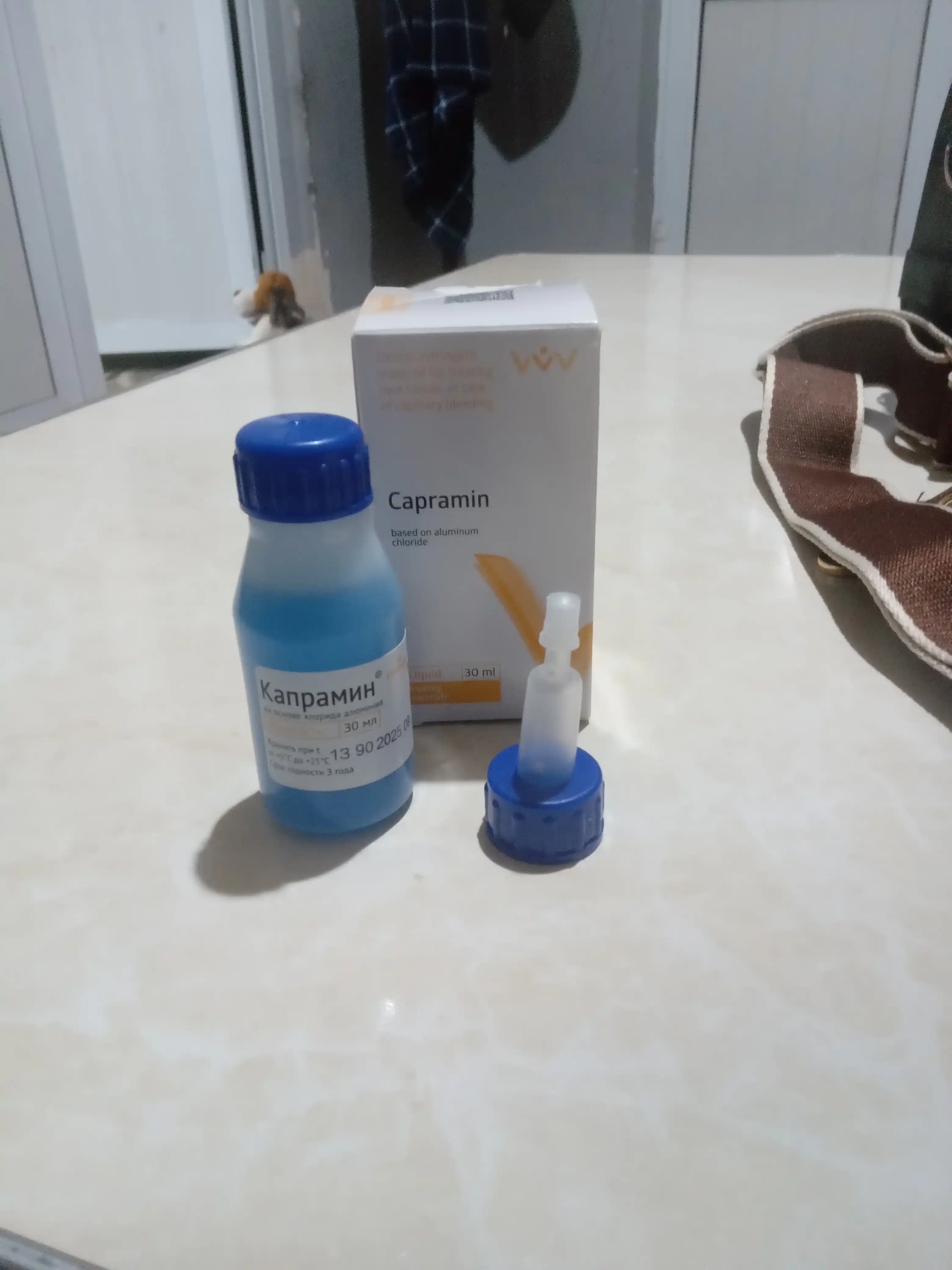 Kapramin manikyurda qon to‘xtatish va dezinfeksiya qilish suyuqligi, 30 ml