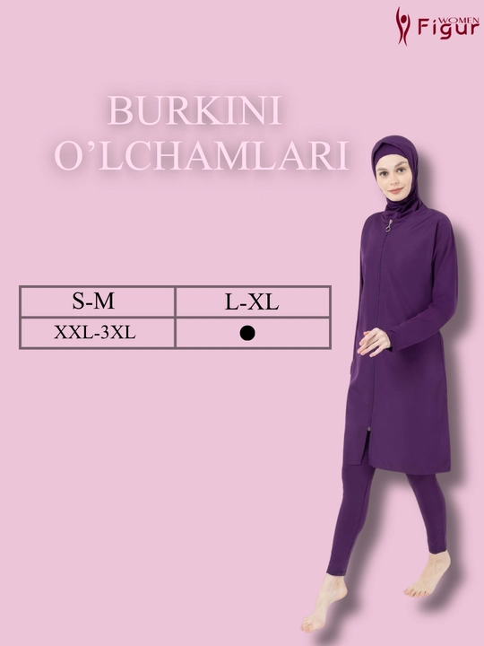 BURKINI yopiq ayollar suzish kiyimi 1500 - 8 - 15