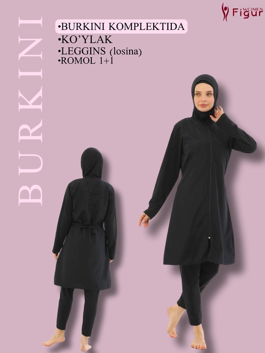 BURKINI yopiq ayollar suzish kiyimi 1500 - 8 - 15