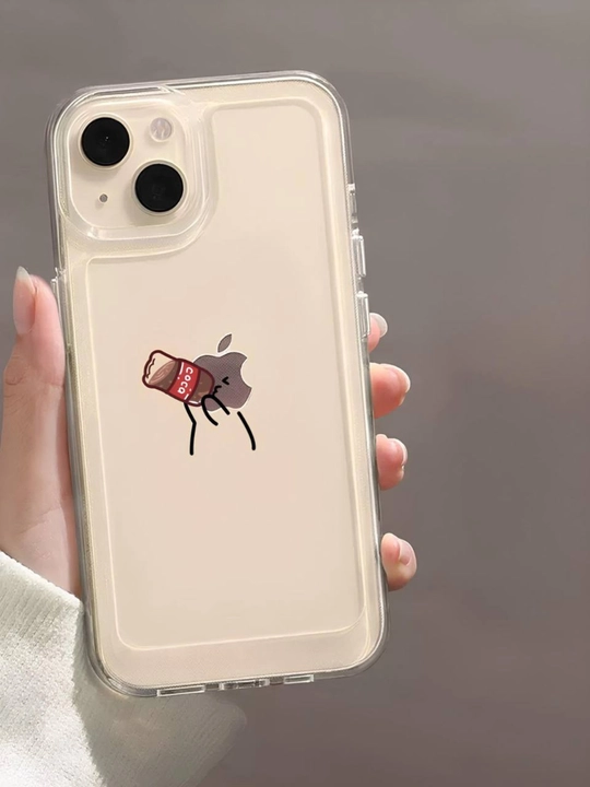 Прозрачные чехлы с разными принтами для iPhone 13, 14, 15, 16 Pro Max