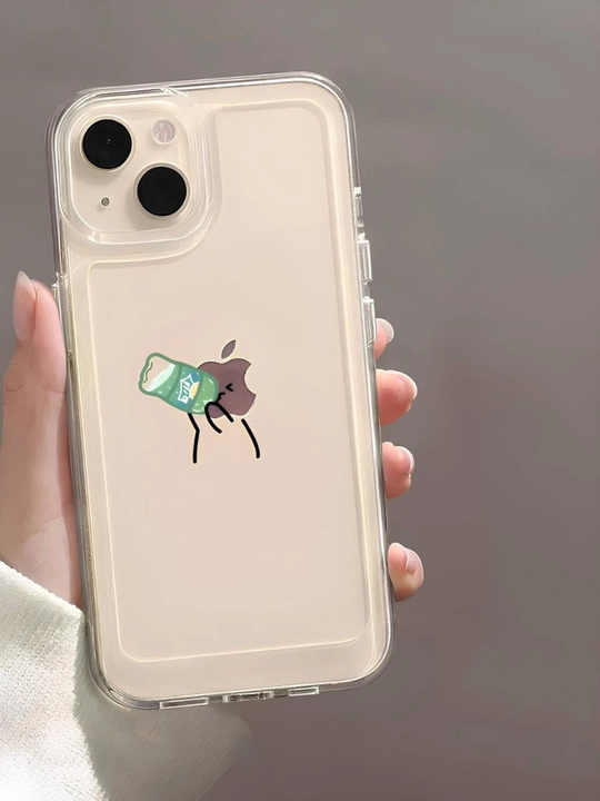 Прозрачные чехлы с разными принтами для iPhone 13, 14, 15, 16 Pro Max