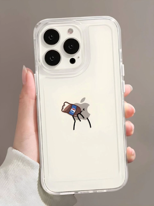 Прозрачные чехлы с разными принтами для iPhone 13, 14, 15, 16 Pro Max