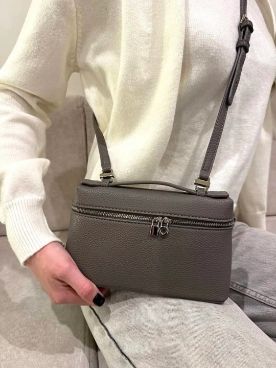Женская сумка в стиле Loro Piana, женская сумка через плечо, эко-кожа, минимализм