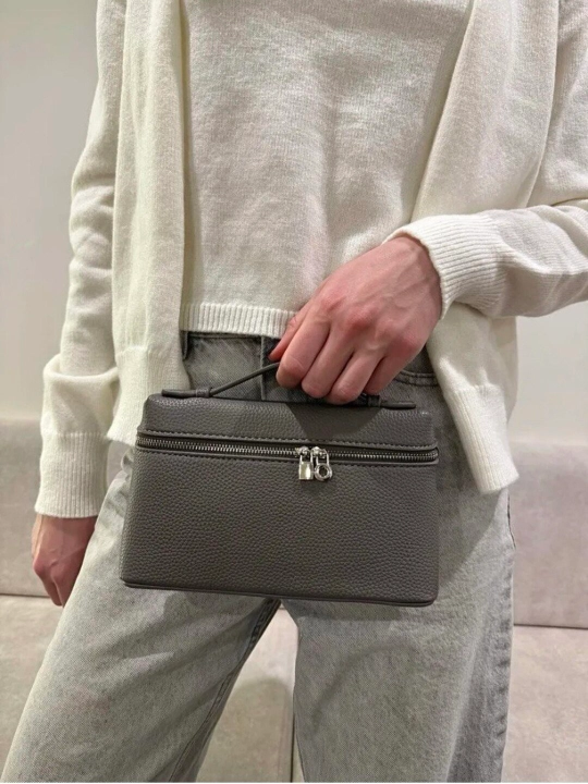 Женская сумка в стиле Loro Piana, женская сумка через плечо, эко-кожа, минимализм