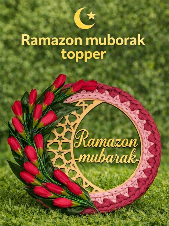 Hayit bayram,  ramazon oyi bezagi, diod lampa sovg'a, ilgich bilan 35x35 sm bayram bezagi