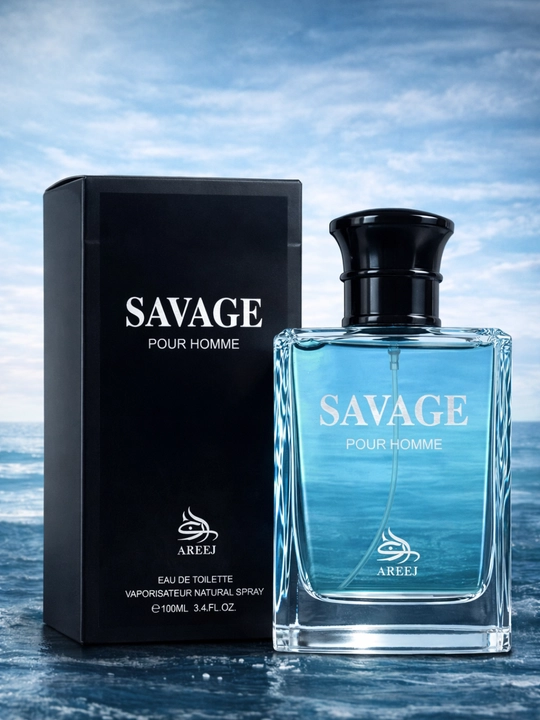 Erkaklar atiri Areej Savage Pour Homme, Sauvage Dior ilhomlangan, dengiz hidi va salqin - 