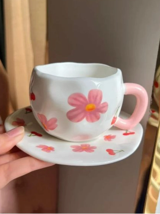 Чашка с блюдцем, чайная, кофейная чашка, подарочная посуда, керамическая чашка
