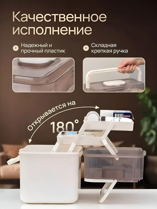 Аптечка домашняя для лекарств, большая