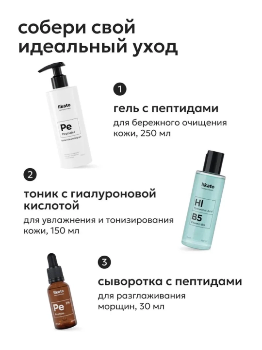 LIKATO Professional Peptidli yuzni tozalovchi gel, 250 ml