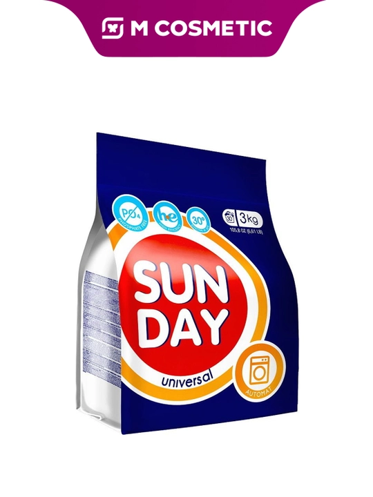 SUNDAY avtomatik kir yuvish vositasi universal, 3 kg