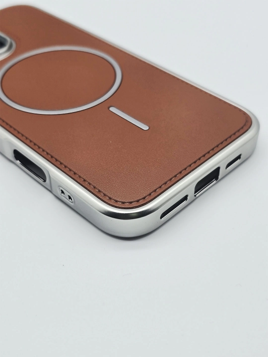 IPhone 11, 12, 13, 14, 15, 16, 17 Pro,Max uchun Magsafe bilan charm g‘ilof